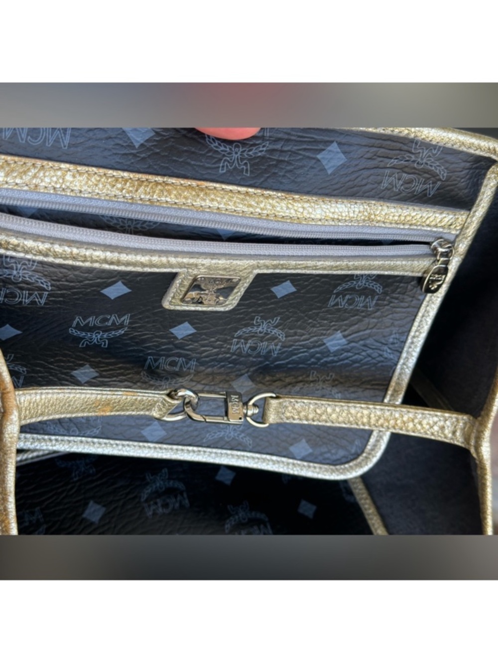 MCM Princess Lion Shopper Monogram Tote - Picture 7 of 14